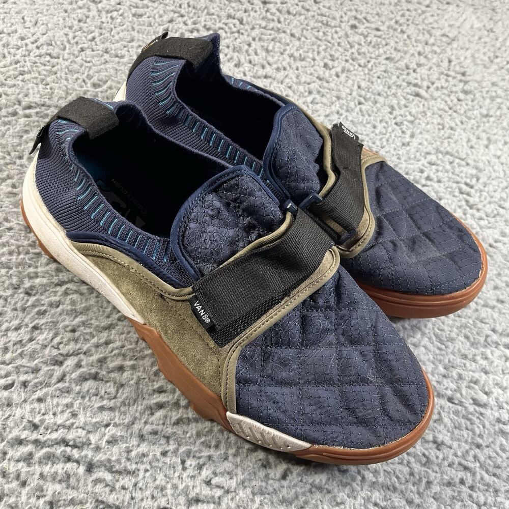 Vans UltraRange Slip On Strap Quilted Navy Olive Green Men's Size 11